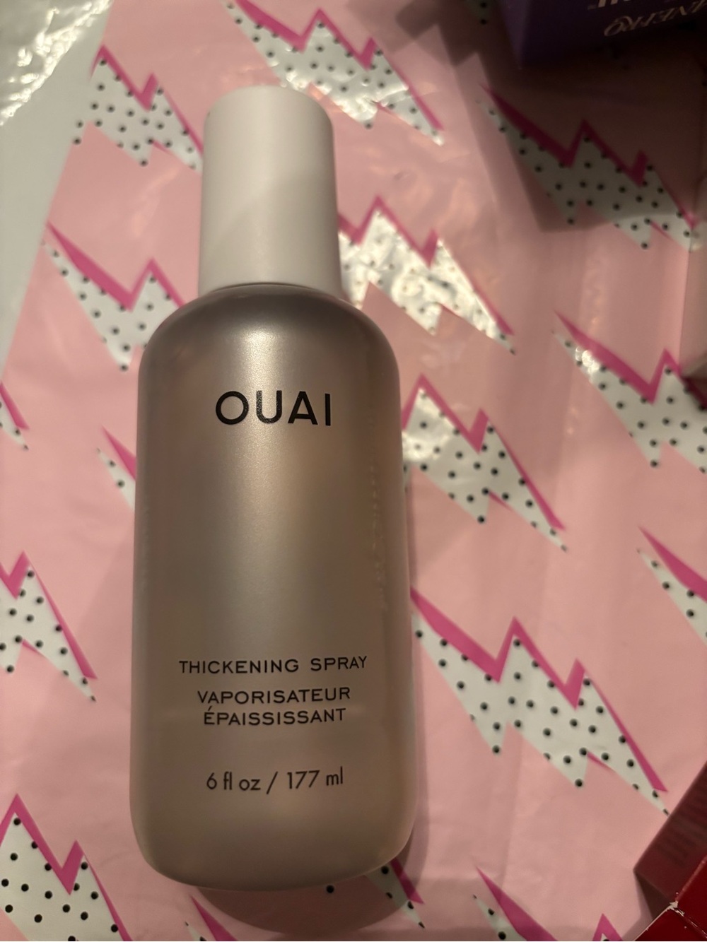 OUAI Thickening Spray in Sheer Pearl Bottle